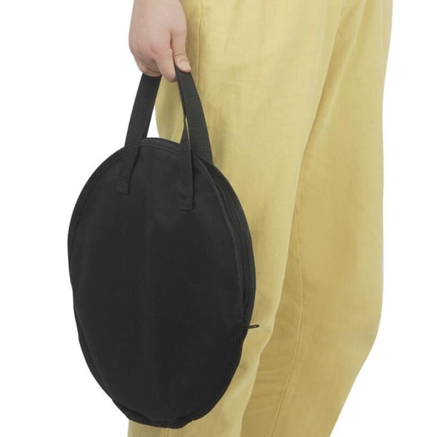 Bolsa de tambor tonto, bolsa de tambor, bolsa de almacenamiento de tela Oxford de 14, bolsa de baquetas portátil, bolsa de tambor tonto para almacena Negro