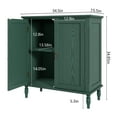 thumbnail image 3 of CBJCBJ Retro 34" Sideboard Buffet Cabinet with Storage, Accent Cabinet for Dining Room, Living Room,Green, 3 of 6