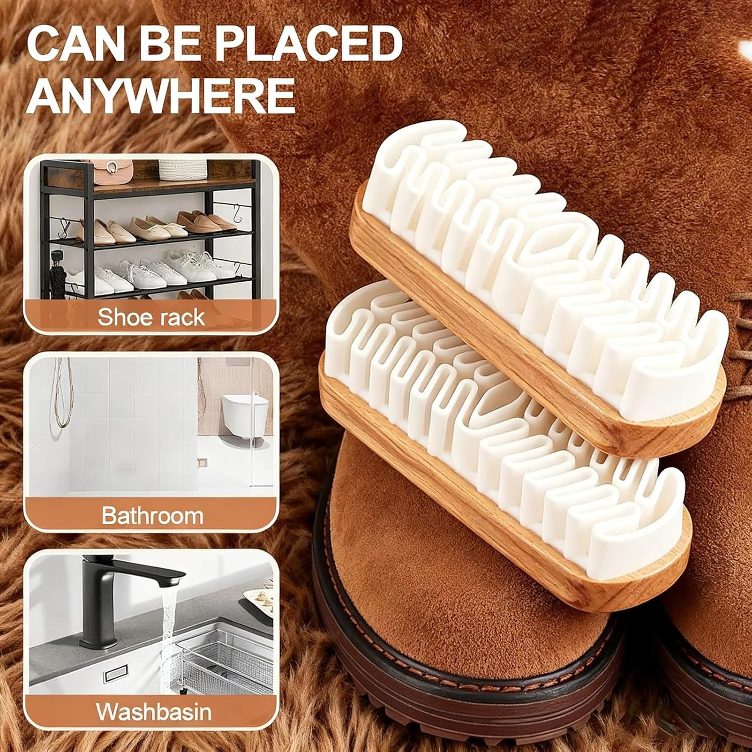 Suede Shoe Brush, Upgrade Rubber Shoe Brush for Cleaning Polish Eraser Suede Brush for Shoes Boots Sneakers Bags Jacket Purse Sofa (1pcs)