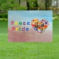 thumbnail image 2 of Peace Love Pride Dachshund with Rainbow Sunglasses LGBT LGBTQ+ Yard Sign Wiener Dog Lover Gifts Idea Outdoor Home Lawn Garden Porch Decor - 01004, 2 of 5