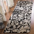 thumbnail image 3 of SAFAVIEH Soho Malta Floral Wool Area Rug, Black/Beige, 7'6" x 9'6", 3 of 10