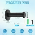 thumbnail image 2 of Uxcell 4 Pcs Stainless Steel Bathroom Towel Hooks, 2.9x0.7 Inch Heavy Duty Robe Coat Hooks Round Wall Mounted Hook with Screws for Bedroom Kitchen Closet Cabinet, Black, 2 of 7