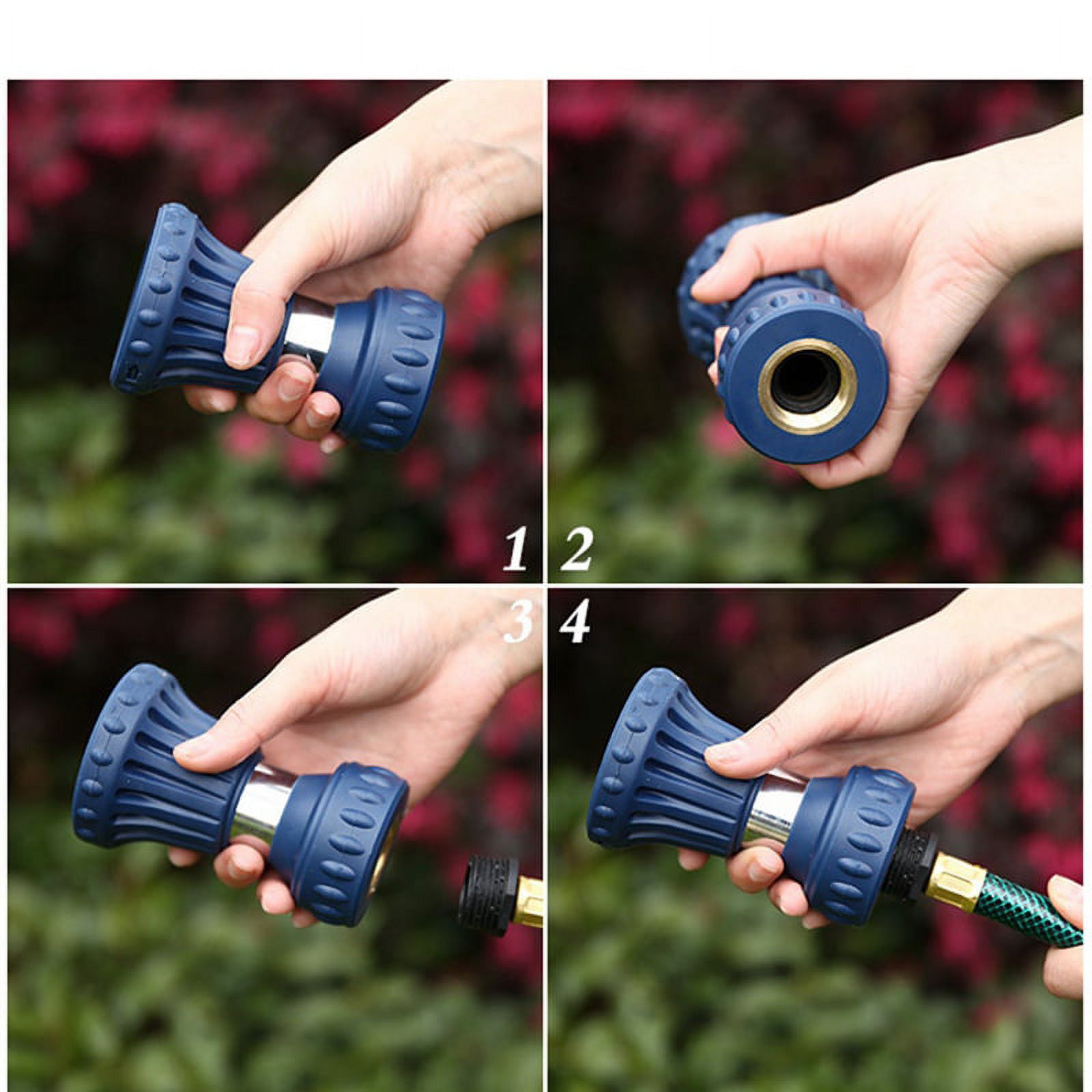 Fire Hose Nozzle for Garden Hose, Heavy Duty Fireman Style Garden Hose Nozzles, Leak Proof & Adjustable Water Nozzle