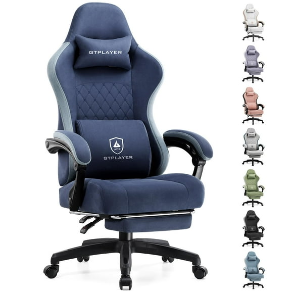 Silla Gaming GTPLAYER con cojín de muelles en forma de bolsillo, color azul