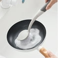 thumbnail image 6 of Dishwashing Brush with Handle, Stiff Bristles, Built-in Spatula, for Cleaning Cutlery Pots Pans Kitchen Sink, Non-Slip Handle, Easy to Use, 6 of 6