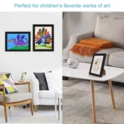 2 Pack Kids Art Frame Front Opening, A4 Artwork Frame Changeable| Hinged Wooden Frame for Picture Display, Drawing Storage