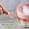 thumbnail image 3 of (Pink) Breakfast Cup with Spoon Overnight Oatmeal Cup Takeaway Portable Cup PP, 3 of 14
