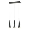 thumbnail image 5 of Aspen Creative 61068-2 Adjustable LED Three-Light Hanging Pendant Ceiling Light, Contemporary Design in Black Finish, Metal Shade, 23" Wide, 5 of 7