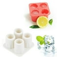thumbnail image 4 of Ice Making Mould Low Temperature Resistance Spherical Ice Model Four Hole Design Non Stick Shell Good Elasticity Square Tray No.2, 4 of 9