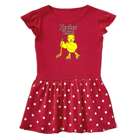 

Inktastic Hockey Chick text Gift Toddler Girl Dress