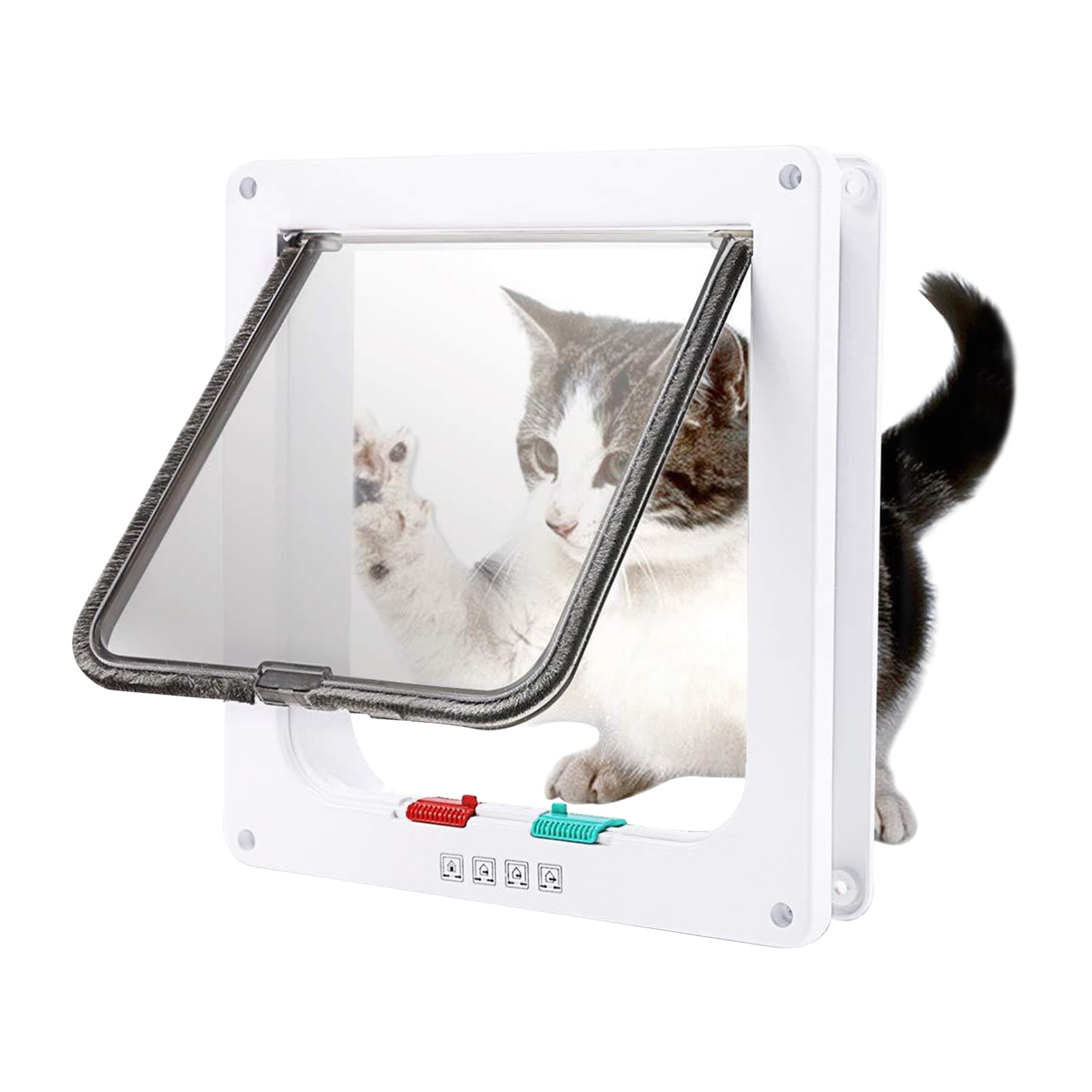 Cat Door 4 Way Locking Cat Door for Interior & Exterior Doors Interior