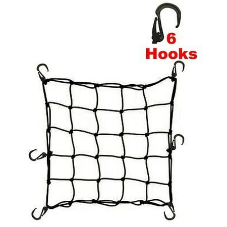 

Large Motorcycle Cargo Hold Down Holding Net Strap Set ATV Bungee Bungie Cord