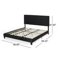 thumbnail image 2 of Madera Contemporary Upholstered King Bed Platform, 2 of 9