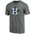 thumbnail image 2 of Men's Heather Gray Houston Astros Weathered Official Logo Tri-Blend T-Shirt, 2 of 3