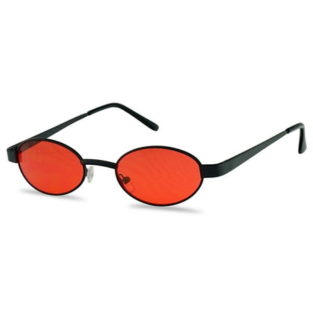SunglassUP Retro Oval 1990's Style Sunglasses for Men & Women Great for Fashion or Costume