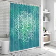 thumbnail image 5 of Shower Curtain Turquoise Boho Floral Bathroom Curtains with Hooks, Waterproof Fabric Bohemian Flower Bath Shower Curtains Set for Bathroom Bathtubs Decor 36x72 Inch, 5 of 9