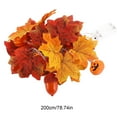 thumbnail image 3 of Vrorvz Halloween Maple Leaf Pumpkin Light String Decor for Indoor Outdoor with Warm Led Lights Suit for Home Window Table Party Decorations 78.7in Orange, 3 of 5