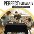 thumbnail image 5 of Exquisite 12 Pack Premium Rectangular Plastic Tablecloth Cover 54" x 108" - Black, 5 of 6