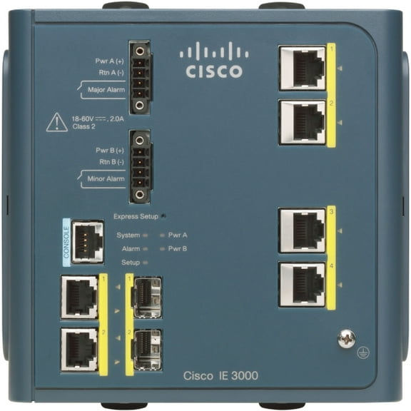 Restored Cisco IE-3000-4TC-E Certified Industrial Layer 3 Ethernet Switch | 4-Port Managed Switch with Gigabit Uplinks (Refurbished)