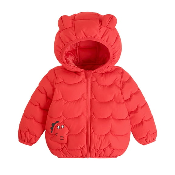 Hicidod Down Jacket for Baby Girls Boys Cute Bear Ears Hooded Puffer Coat Lightweight Thicken Puffy Packable Winter Warm Jackets