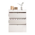 thumbnail image 4 of Narrow Shoe Cabinet, Shoe Cabinet with 3 Flip Drawers, Shoe Storage Cabinet for Entryway, 4-Tiers Freestanding Shoe Cabinet Organizer, Shoe Rack with Legs, White-White, 4 of 8