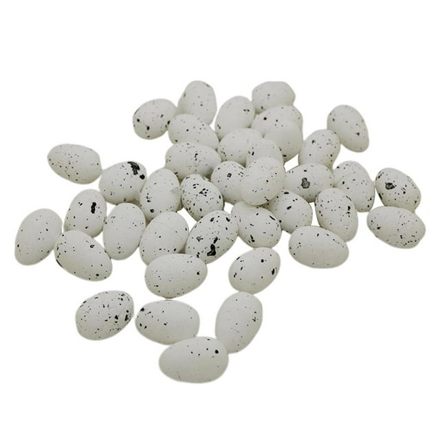 Paquete de espuma para manualidades con huevos para modelar huevos de codorniz y paloma, accesorios de fotografía blanco