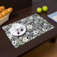 thumbnail image 2 of Placemat, Pioneer Flower Floral Print Pattern Place Mats Table Mat Set Of 2, PVC Washable Placemats for Party Kitchen Dining Decoration, 18x12 Inch, Fade Resistant, 2 of 6