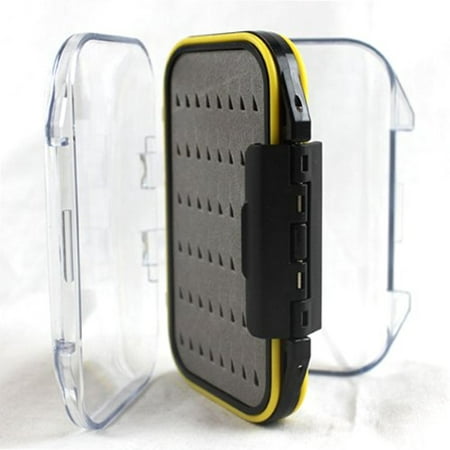 Portable Fly Lure Storage Box Waterproof Double Side Tackle Box Fishing Hooks Baits Storage Case Random