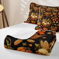 thumbnail image 4 of Manfei Thanksgiving Print Bed Spread Queen,Colorful Fall Leaf Pattern Queen Coverlet Set,3pcs,1 Quilt and 2 Pillowcases, 4 of 7