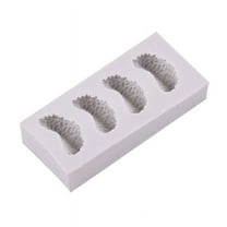 AOOOWER 4 Cavity Tangerine Orange Slice Silicone Mold Fondant Icing Mould Cake Decoration Chocolate DIY Baking Tool