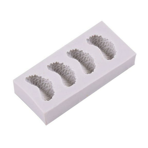 AOOOWER 4 Cavity Tangerine Orange Slice Silicone Mold Fondant Icing Mould Cake Decoration Chocolate DIY Baking Tool