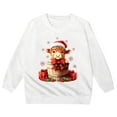 thumbnail image 4 of Chandail en Molleton à Manches Longues pour Filles, Graphique, Mignon, Col Rond, Pull-Over, Vêtements pour Filles, 4 of 4