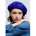 thumbnail image 2 of AWAYTR Women French Wool Beret Hats - Solid Color Classic Beanie Winter Cap, 2 of 5