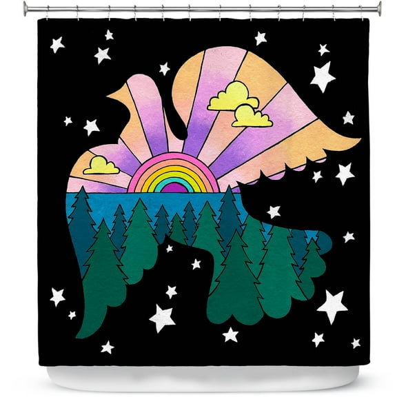 Shower Curtains 70" x 93" from DiaNoche Designs by Rachel Brown - Peace On Earth