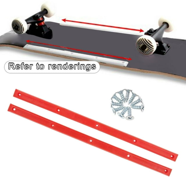 Rieles para Monopatín Baoblaze Accesorios para Monopatín de Surf al Aire Libre Rojo Tiras de rieles para patinetas