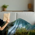 thumbnail image 3 of Idaho Soft Flannel Fleece Throw Blanket, Landscape Photo of Mesa Waterfalls in Gem State, Cozy Plush for Indoor and Outdoor Use, 70" x 90", Sea Blue Emerald, by Ambesonne, 3 of 5