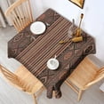 thumbnail image 2 of Brown Boho Tribal Hexagons and Stripes Pattern Square Tablecloth,Waterproof Square Table Cover,Wipeable Spillproof Washable Table Cover for Home Kitchen Party Decor 42"X42"(107x107cm), 2 of 6