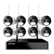 Night Owl 10 Channel Network Video Recorder with 8 Wi-Fi IP 4K HD Spotlight Cameras and 1TB Pre-Installed Hard Drive