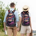 thumbnail image 6 of Daiia Colorful Wolf Head A Vintage Canvas Backpack for Men and Women ,Hiking Backpack,Travel Laptop Bag for School,Large Capacity Backpack-, 6 of 8