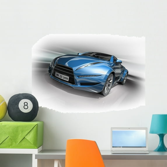 Sports Car Wall Mural by Wallmonkeys Peel and Stick Graphic (36 in W x 27 in H) WM238938
