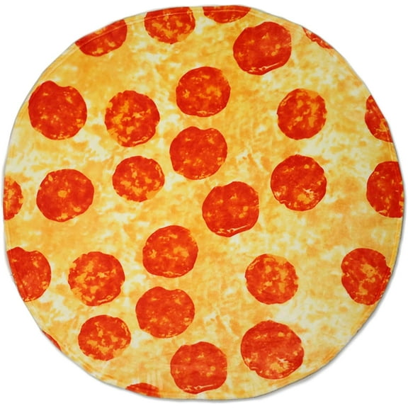 Sausage Pizza Giant Blanket for Adults and Kids, 290 GSM Double Sided Funny Realistic Food Blanket, Novelty Super Soft Flannel Throw Blankets