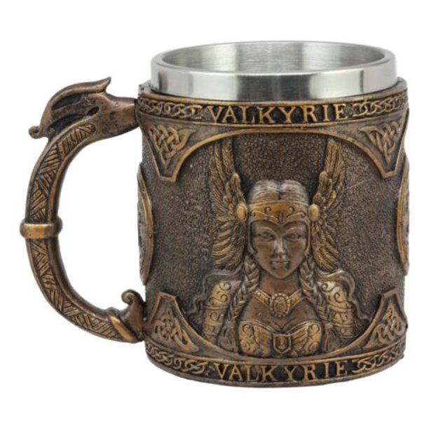 Ebros Gift Norse Mythology Viking Goddess Valkyrie Coffee Mug 13oz Resin Drink Cup Tankard Beer Stein With Stainless Steel Liner For Kitchen Home Decor Medieval Renaissance Party Hosting Accessory Walmart Com