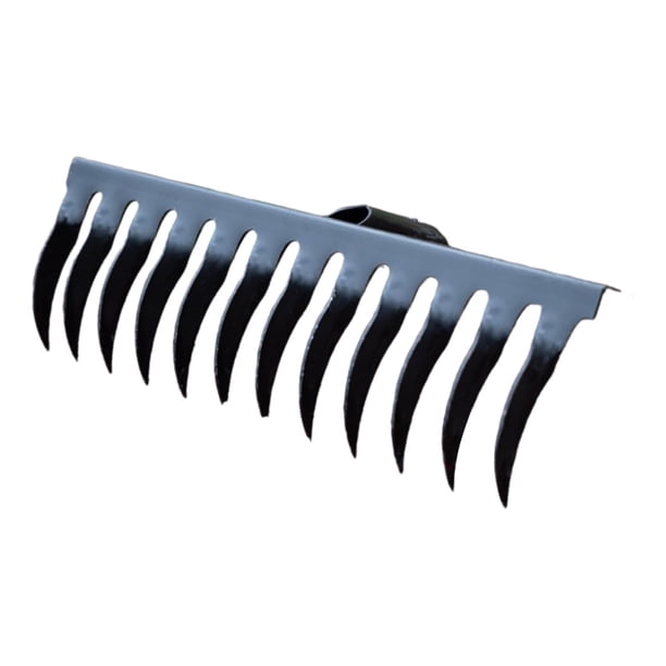 Rastrillo de jardín con cabeza, rastrillo de suelo, azada, herramienta agrícola, rastrillo agrícola de Metal, rastrillo de jardinería para cultivar 12 púas