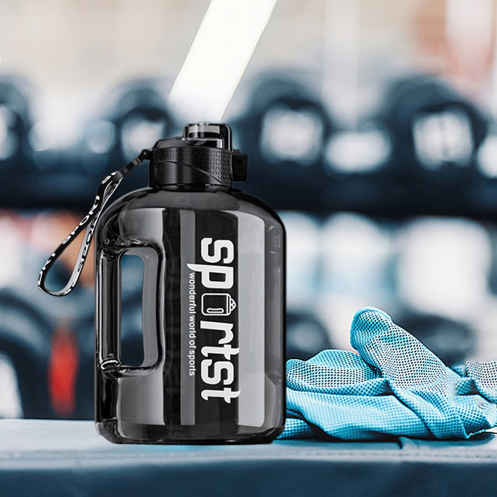 Large Capacity Water Cup Ton Barrel Sports Fitness Male Female Portable Plastic Space Pot Big Belly Water Cup Labor Day Water Cup, Sports Fitness Water Bottle, Sleek Modern Design, Hydration