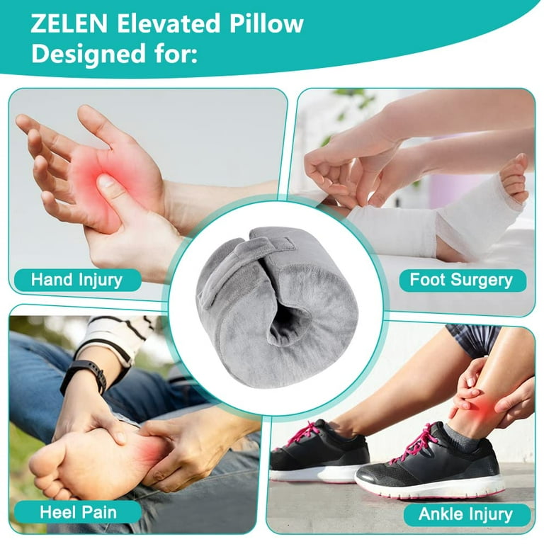 Leg Elevation Pillow Foot Ankle Elevation Leg Support Pillow to Elevate Foot Wedge Pillow Post Surgery Leg Elevator Cushion Heel Protectors for