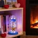 thumbnail image 5 of Luz Nocturna De Plástico 1Pcs 9.05x4.52" Preserved Rose Night Light with Butterfly and Starry Sky Glass Dome Blue Plastic LED Glowing Crystal Flower for Valentine's Day Birthday Gift JASKFLY, 5 of 8