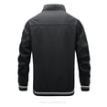 thumbnail image 2 of Chaqueta de hombre con cuello alto de moda casual a rayas., 2 of 3