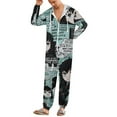 thumbnail image 2 of Demon Slayer Muichiro Tokito Unisex Onesie Pajamas Zipper Jumpsuit Hooded One Piece Sleepwear for Family Mens Womens, 2 of 8