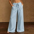 thumbnail image 2 of Women's Soft Fabric Elastic Waist Solid Color Casual Pants, Tummy Control Pull On Wide Leg Trouser for Summer, Comfortable Daily Wear, Travel, Work, & Weekend Errands, Relaxed, 2 of 8