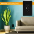 thumbnail image 3 of GREENCYCLE Dual USB Wall Outlet, Black Electric Wall Charger Power Outlet Panel Plate Dock Station Socket, Pack of 2, 3 of 6